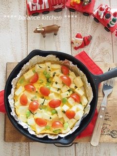 クリスマス・ヘルシーオープンオムレツ-レシピのメイン写真