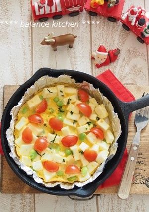 クリスマス・ヘルシーオープンオムレツ-レシピのメイン写真