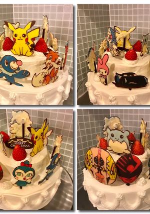 キャラ大集合ケーキ-レシピのメイン写真