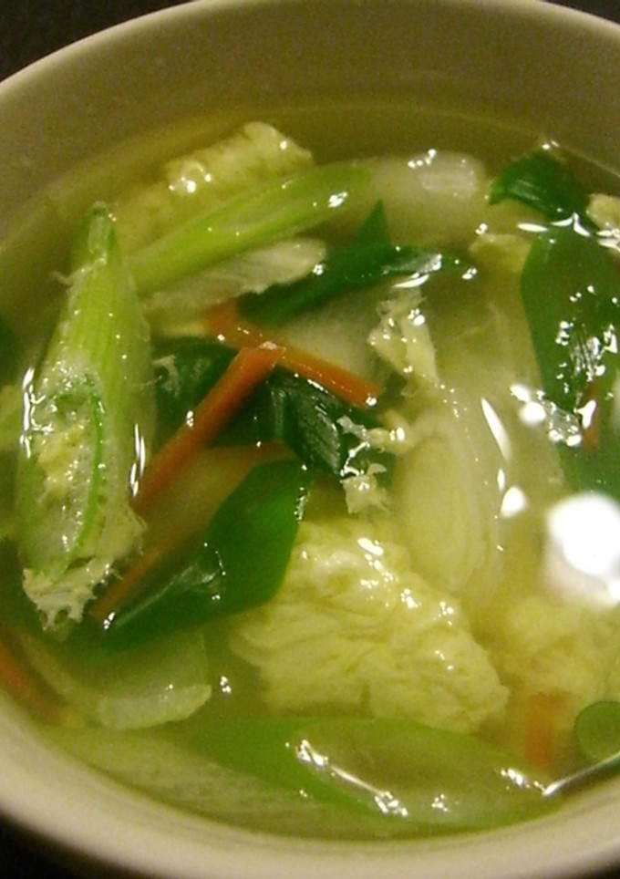 ぽかぽか♪中華風野菜たまごスープ-レシピのメイン写真