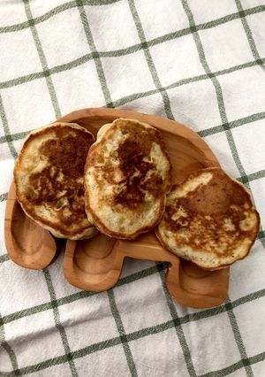離乳食☆りんごバナナきな粉のパンケーキ-レシピのメイン写真