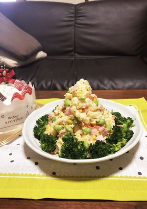 クリスマスツリーポテトサラダ-レシピのメイン写真