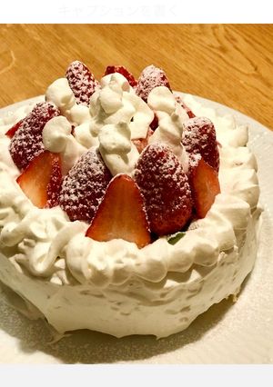 砂糖控えめ時短デコレーションケーキ-レシピのメイン写真