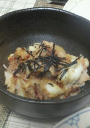 おつまみに＊山芋と豚肉の梅おかか和え＊-レシピのメイン写真