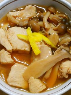 おせちにも❃鶏むね肉と きのこの柚子煮❃-レシピのメイン写真