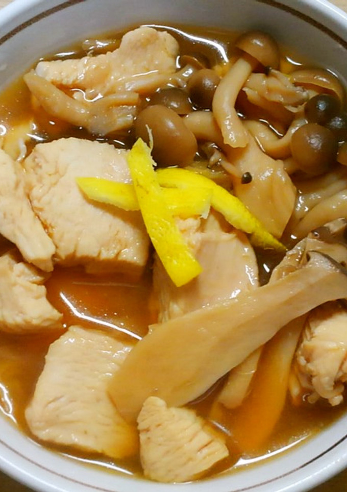 おせちにも❃鶏むね肉と きのこの柚子煮❃-レシピのメイン写真