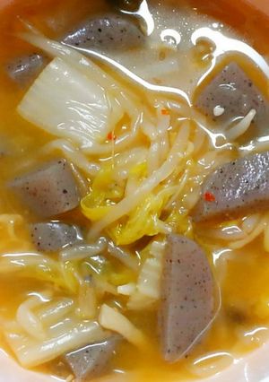 温まる❀白菜ともやしと蒟蒻のピリ辛味噌煮-レシピのメイン写真