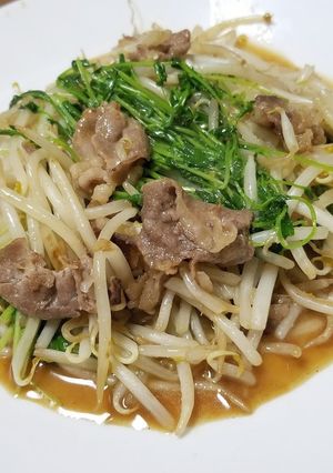 牛肉もやし炒めを 調味料牛肉ダシダで-レシピのメイン写真