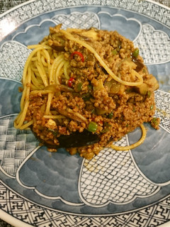 そぼろ・茄子パスタへ-レシピのメイン写真