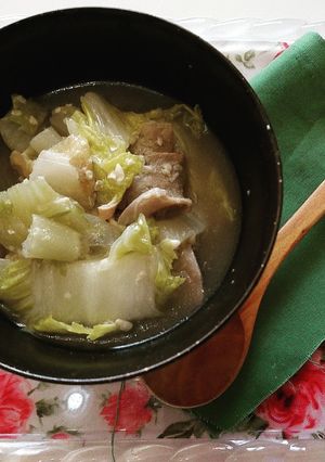 白菜と甘酒のお汁物【覚書】-レシピのメイン写真