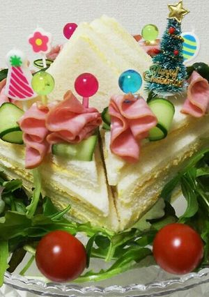 映える♪たまごサンドでサンドイッチケーキ-レシピのメイン写真