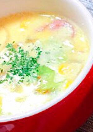 市販に一手間！野菜たっぷりコーンスープ♡-レシピのメイン写真