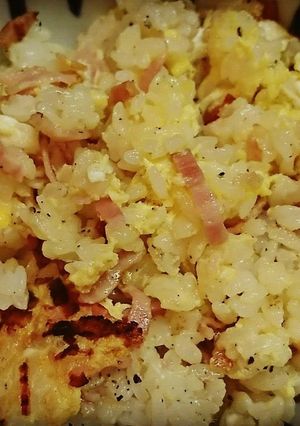 忙しい朝に！ベーコンバターごはん★-レシピのメイン写真