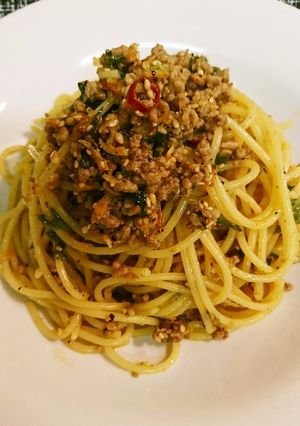 そぼろエスニック風パスタ-レシピのメイン写真