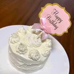 รูปของ 水切りヨーグルトで1歳のお誕生日ケーキ