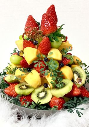 簡単で華やか クリスマス フルーツタワー-レシピのメイン写真