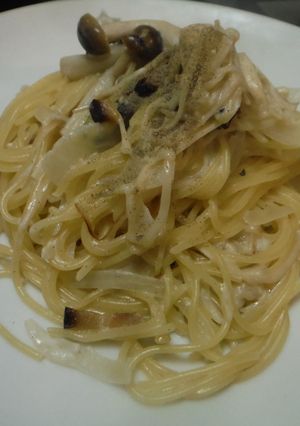 男の簡単クリームパスタ-レシピのメイン写真