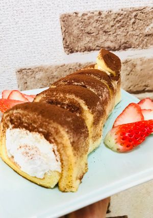 子どもと★簡単★切れてるブッシュドノエル-レシピのメイン写真
