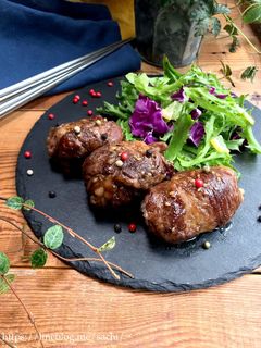 焼肉のたれで簡単!肉巻きおにぎり-レシピのメイン写真