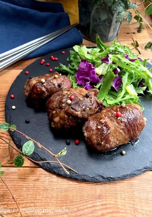 焼肉のたれで簡単！肉巻きおにぎり-レシピのメイン写真