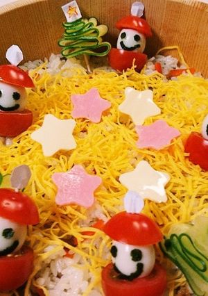 ちょんちょん刺して☆ミニトマトサンタ☆-レシピのメイン写真