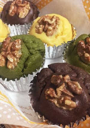 【糖質オフ】大豆粉の3色カップケーキ-レシピのメイン写真