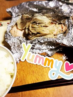 秋鮭ときのこのホイル焼き!-レシピのメイン写真