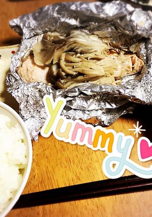 秋鮭ときのこのホイル焼き！-レシピのメイン写真