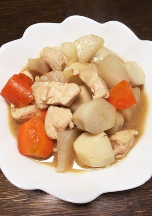 鶏肉入り里芋の煮物！塩麹入り！-レシピのメイン写真