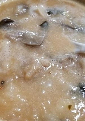 天然ヒラタケと肉まんのお粥-レシピのメイン写真