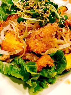 ノンフライヤーで鶏皮サラダ♪-レシピのメイン写真