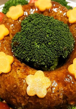 クリスマスリース風!ミートローフ-レシピのメイン写真