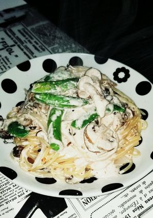 きのこの明太子クリームパスタ-レシピのメイン写真