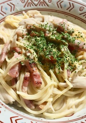 めちゃうま♡舞茸クリーミーパスタ-レシピのメイン写真