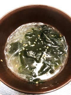 ワカメと春雨の胡麻スープ-レシピのメイン写真