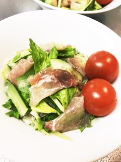 セロリときゅうりの生ハムサラダ-レシピのメイン写真