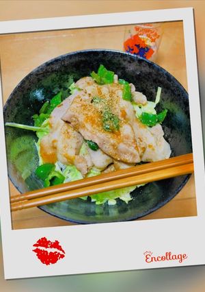 生姜焼き丼٩( ᐛ )و-レシピのメイン写真