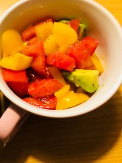 簡単副菜 パプリカトマトアボカドマリネ-レシピのメイン写真