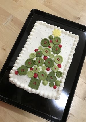 超簡単！ボタンのチョコで手芸風ケーキ-レシピのメイン写真
