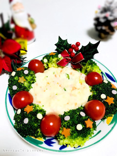 クリスマスに♪ポテサラリースサラダ-レシピのメイン写真