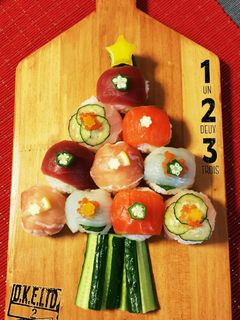 手まり寿司☆クリスマスツリー-レシピのメイン写真