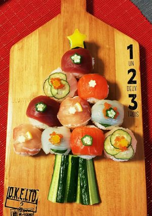 手まり寿司☆クリスマスツリー-レシピのメイン写真