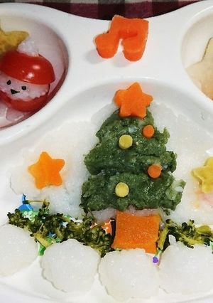 ＊離乳食後期クリスマスプレート＊-レシピのメイン写真