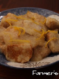 【農家のレシピ】揚げ里芋と鶏肉のみぞれ煮-レシピのメイン写真