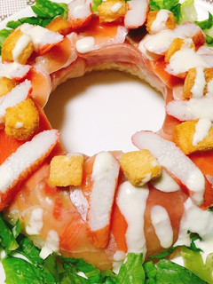 コンビニアレンジ☆クリスマスリース寿司☆-レシピのメイン写真