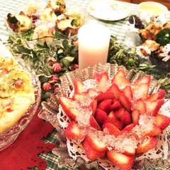 รูปของ 簡単 苺のクリスマスケーキ