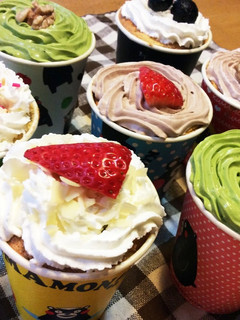 紙コップで〜ソフトクリームのようなケーキ-レシピのメイン写真