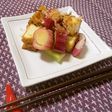天栄赤ねぎと厚揚げの塩昆布炒め