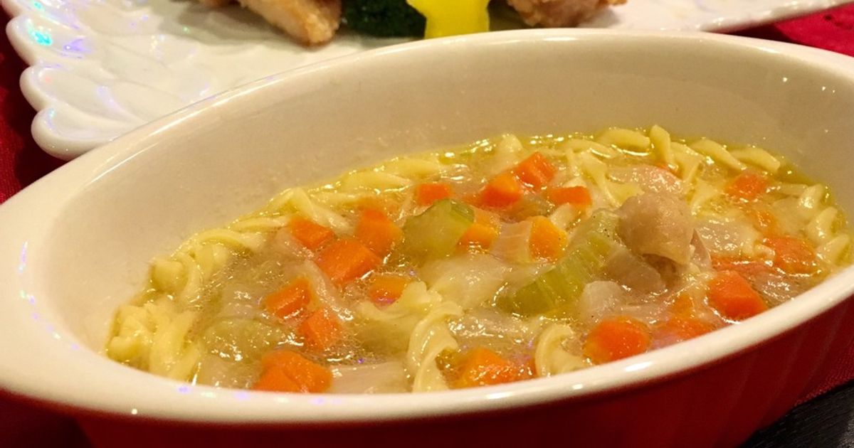 ワンポット チキンヌードルスープ by fukaryon 【クックパッド】 簡単