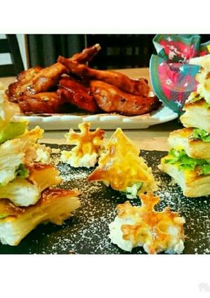 ポテトサラダとパイのツリーサラダプレート-レシピのメイン写真